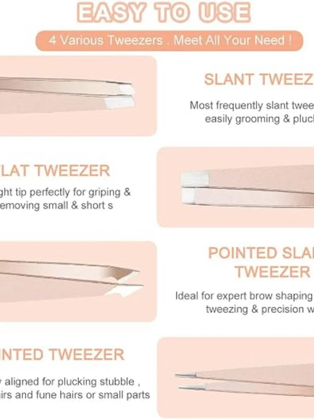 Stainless Steel Tweezers - New Never used